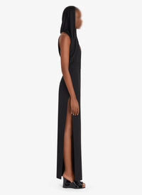 Robe fluide à capuche - Noir Alaïa