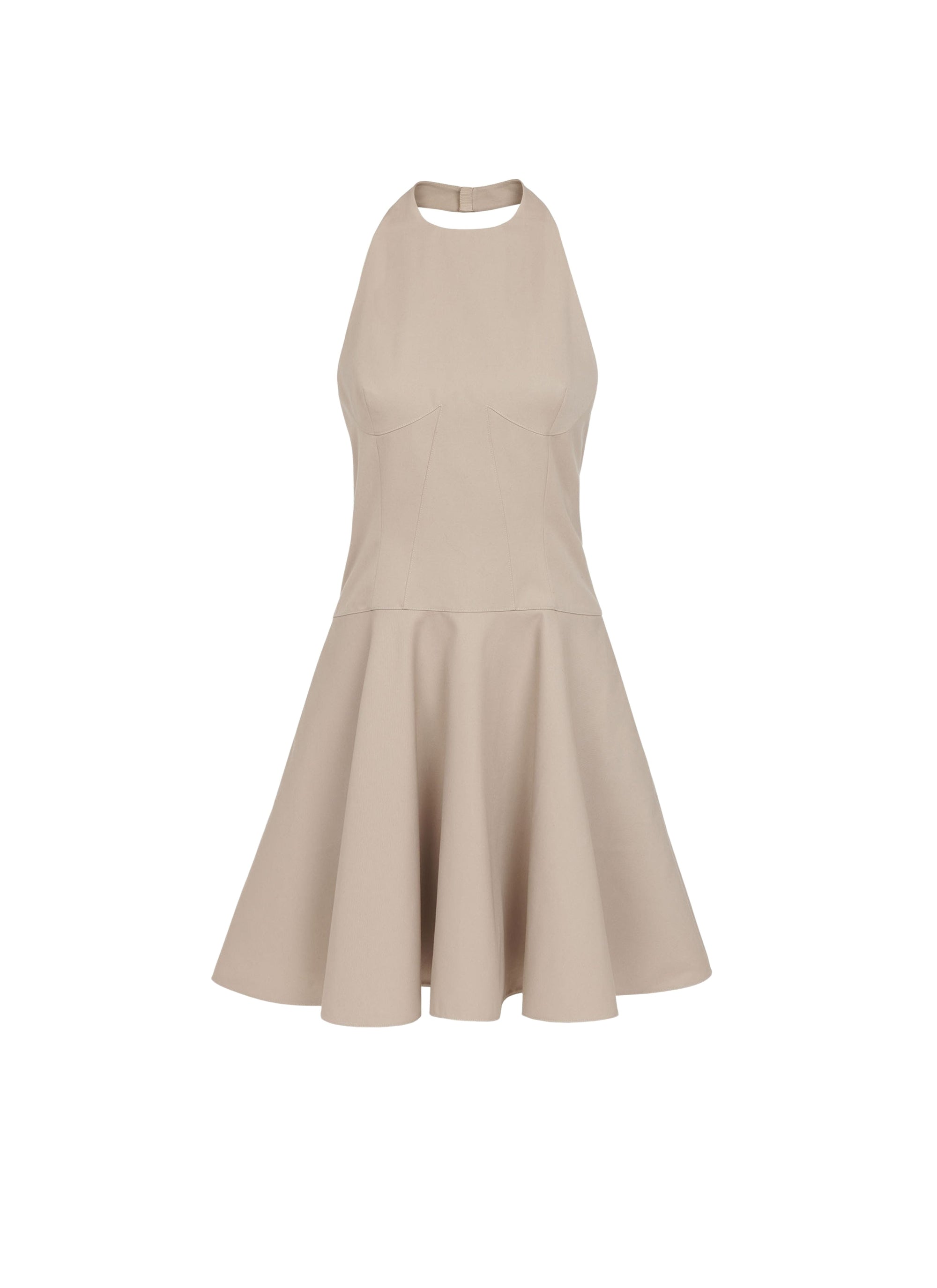 Short summer dress - Light beige