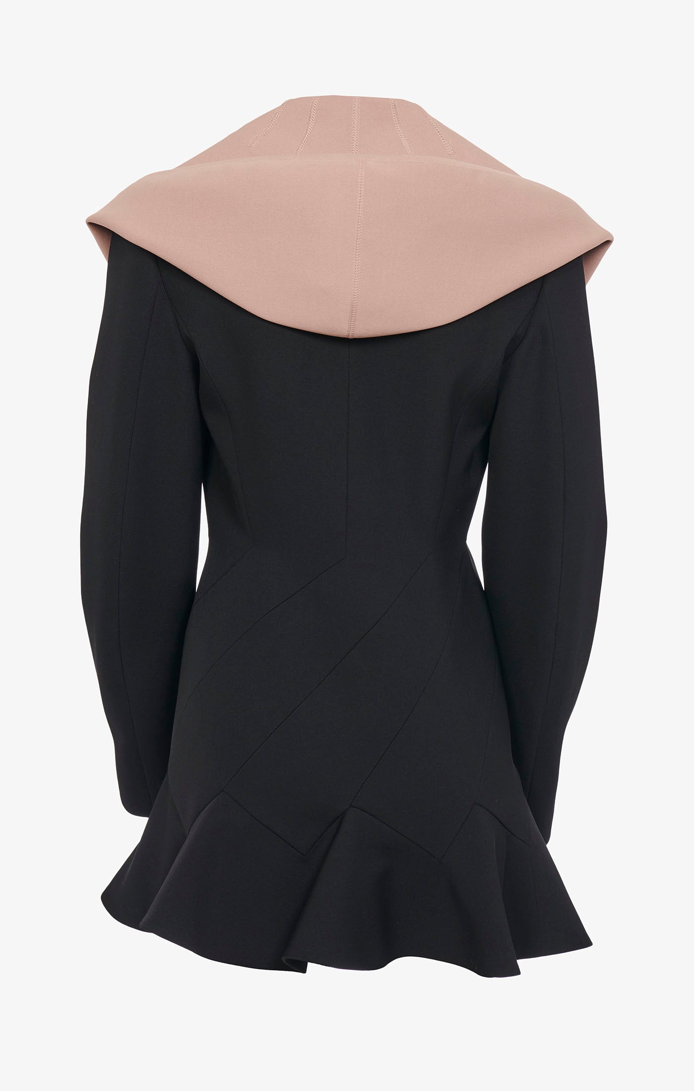 Robe cintrée à capuche en laine - Noir Alaïa