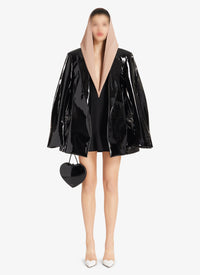 Robe cintrée à capuche en laine - Noir Alaïa
