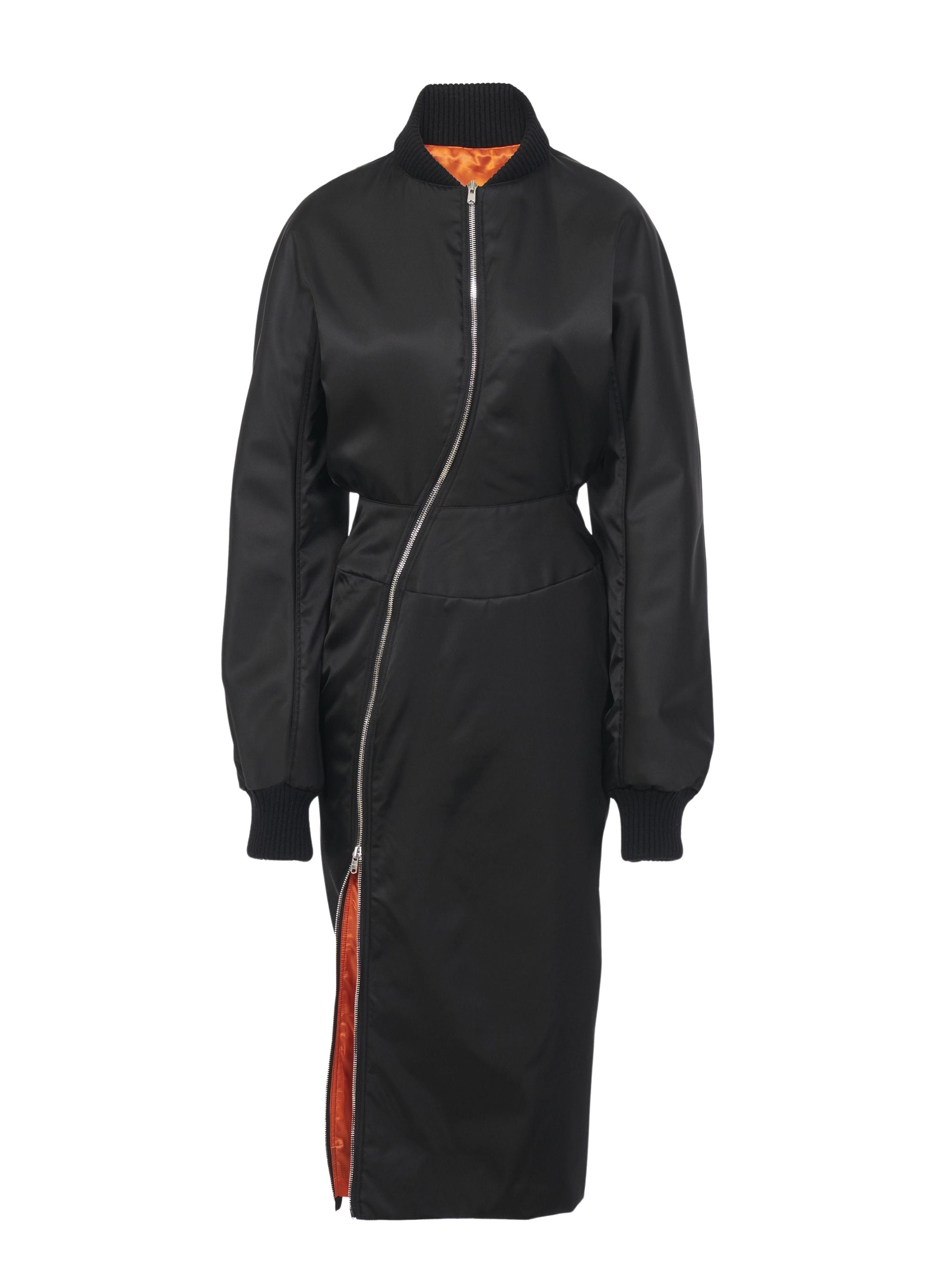 Robe longue effet bombers - Noir Alaïa