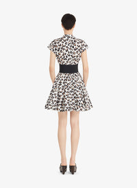 Robe évasée ceinturée - Blanc & Noir