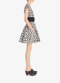 Robe évasée ceinturée - Blanc & Noir