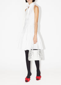Robe boutonnée en popeline de coton - Blanc