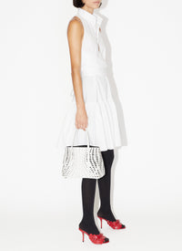 Robe boutonnée en popeline de coton - Blanc
