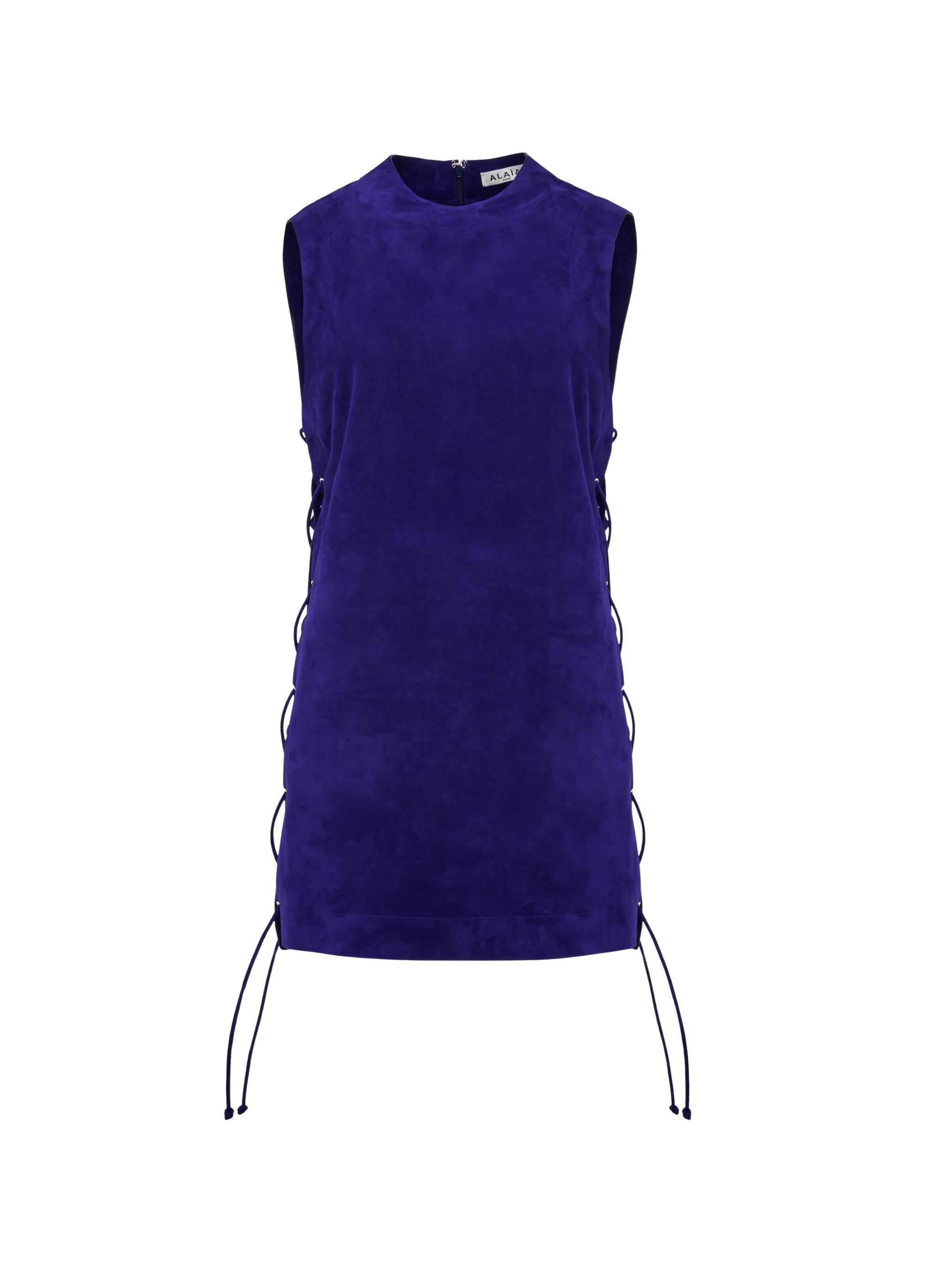 Robe tressée en cuir - Ultraviolet