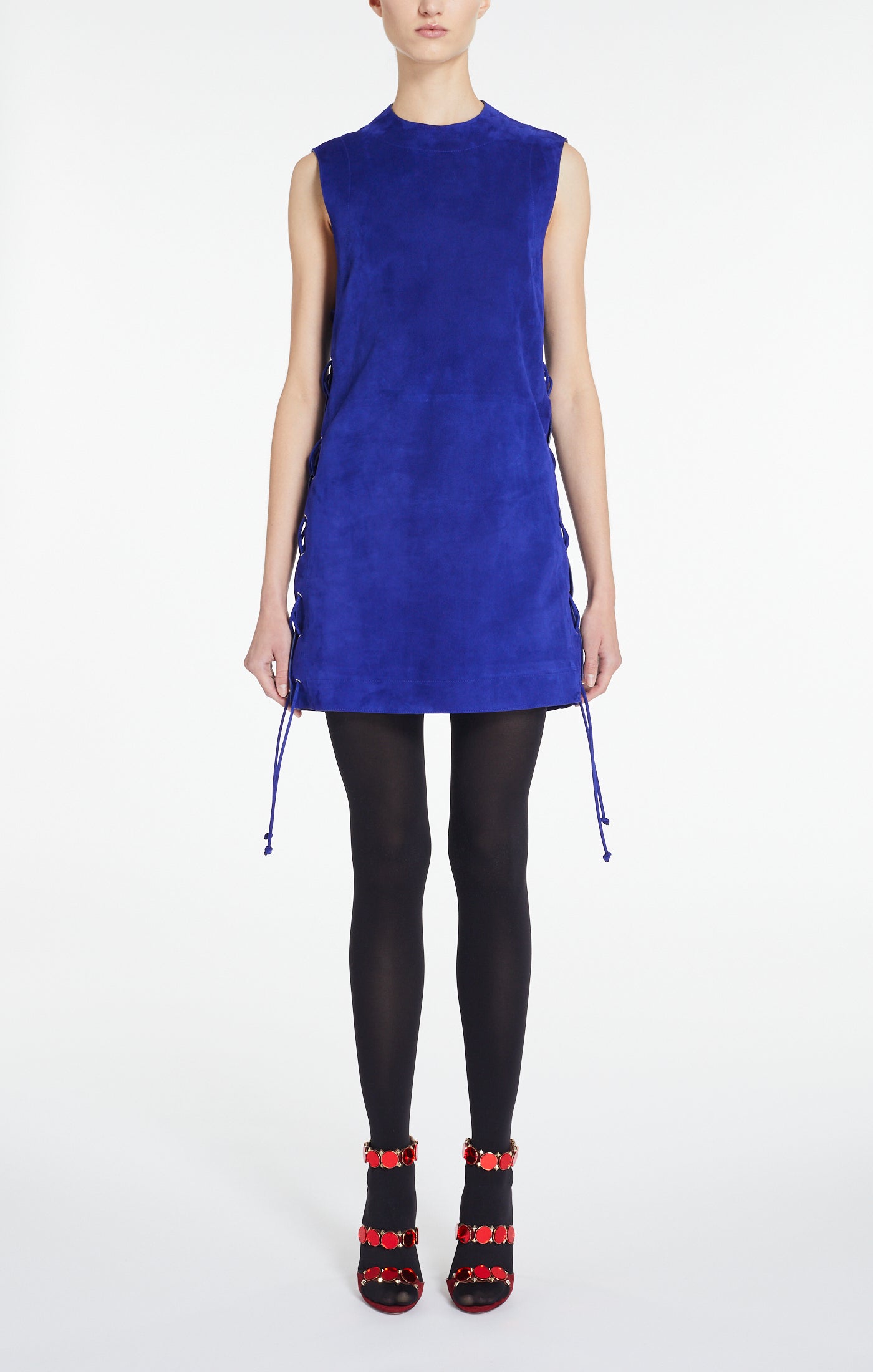 Robe tressée en cuir - Ultraviolet