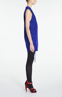 Robe tressée en cuir - Ultraviolet
