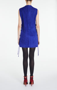 Robe tressée en cuir - Ultraviolet