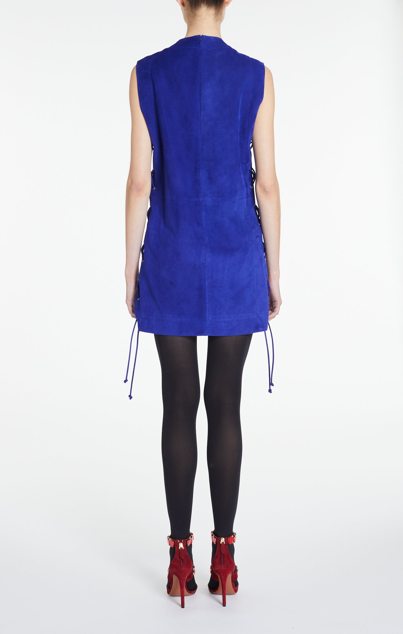 Robe tressée en cuir - Ultraviolet