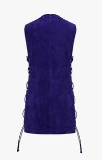 Robe tressée en cuir - Ultraviolet