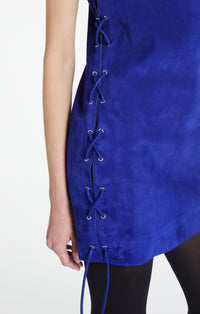 Robe tressée en cuir - Ultraviolet