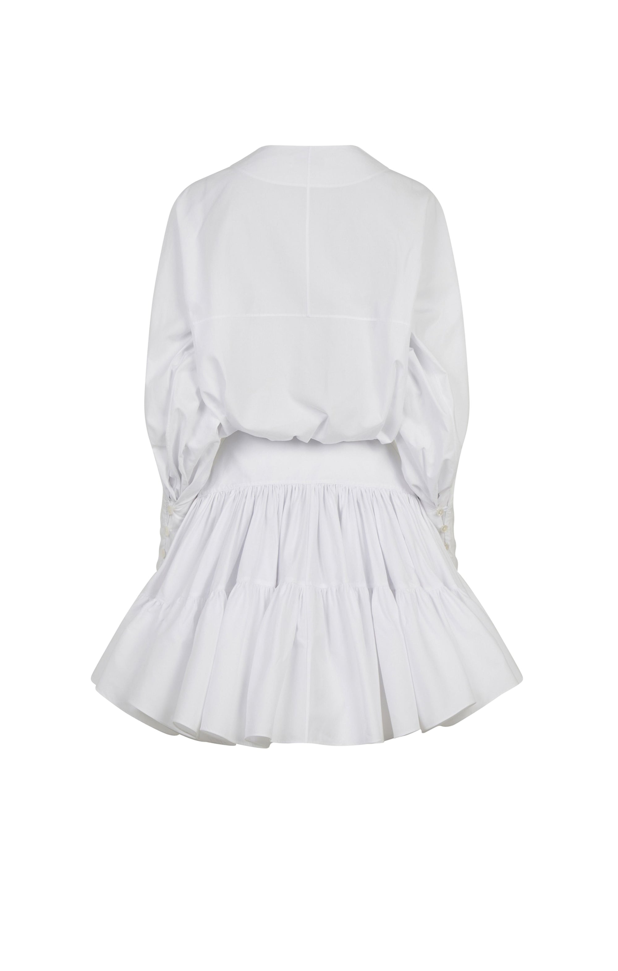 Robe patineuse en popeline de coton - Blanc