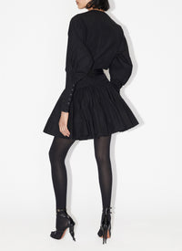 Cotton poplin skater dress - Black Alaïa