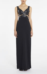 Robe fluide à soutien-gorge intégré - Noir Alaïa