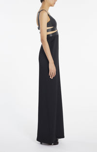 Robe fluide à soutien-gorge intégré - Noir Alaïa
