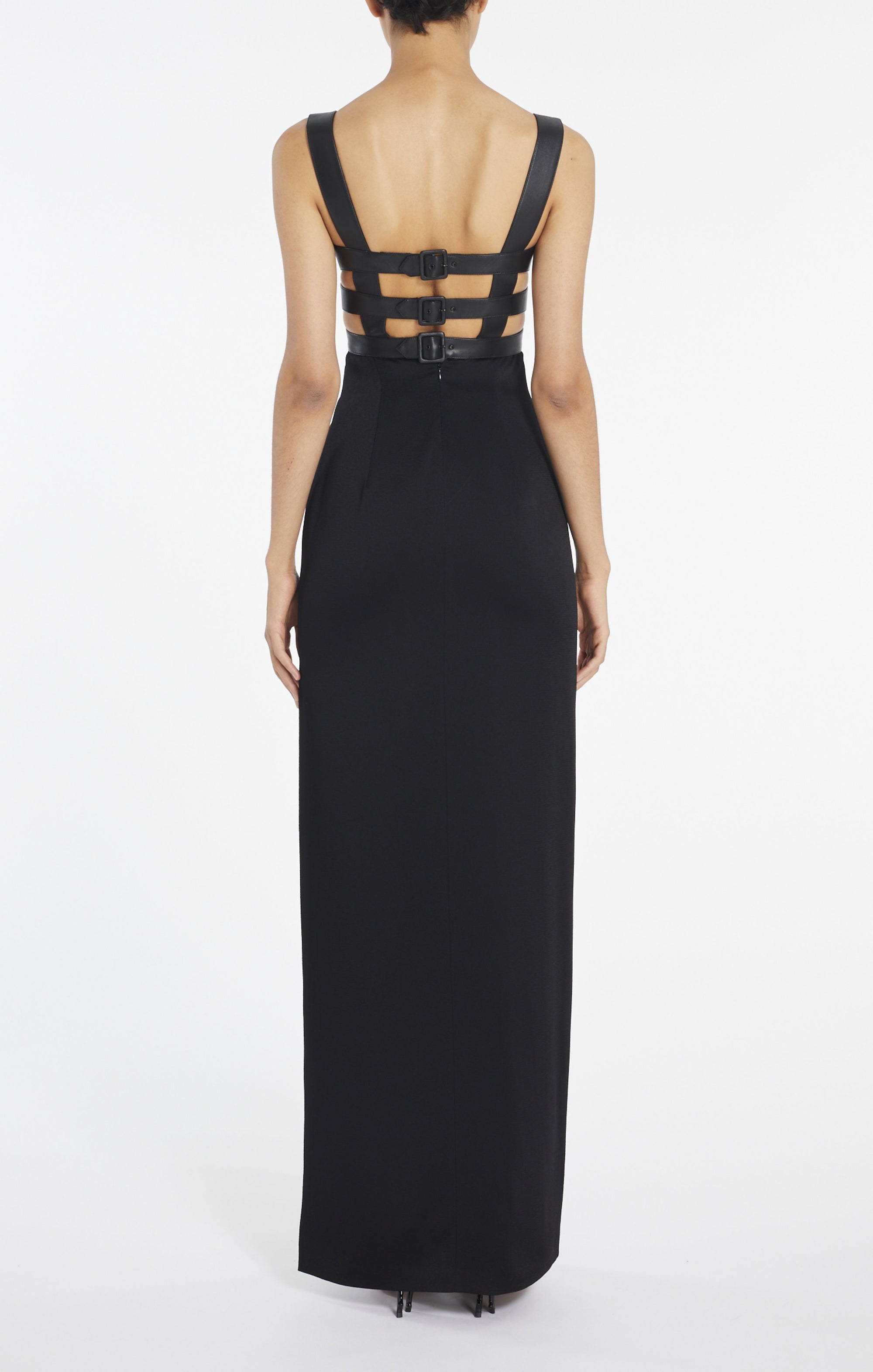 Robe fluide à soutien-gorge intégré - Noir Alaïa