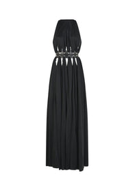 Fluid goddess maxi dress - Black Alaïa