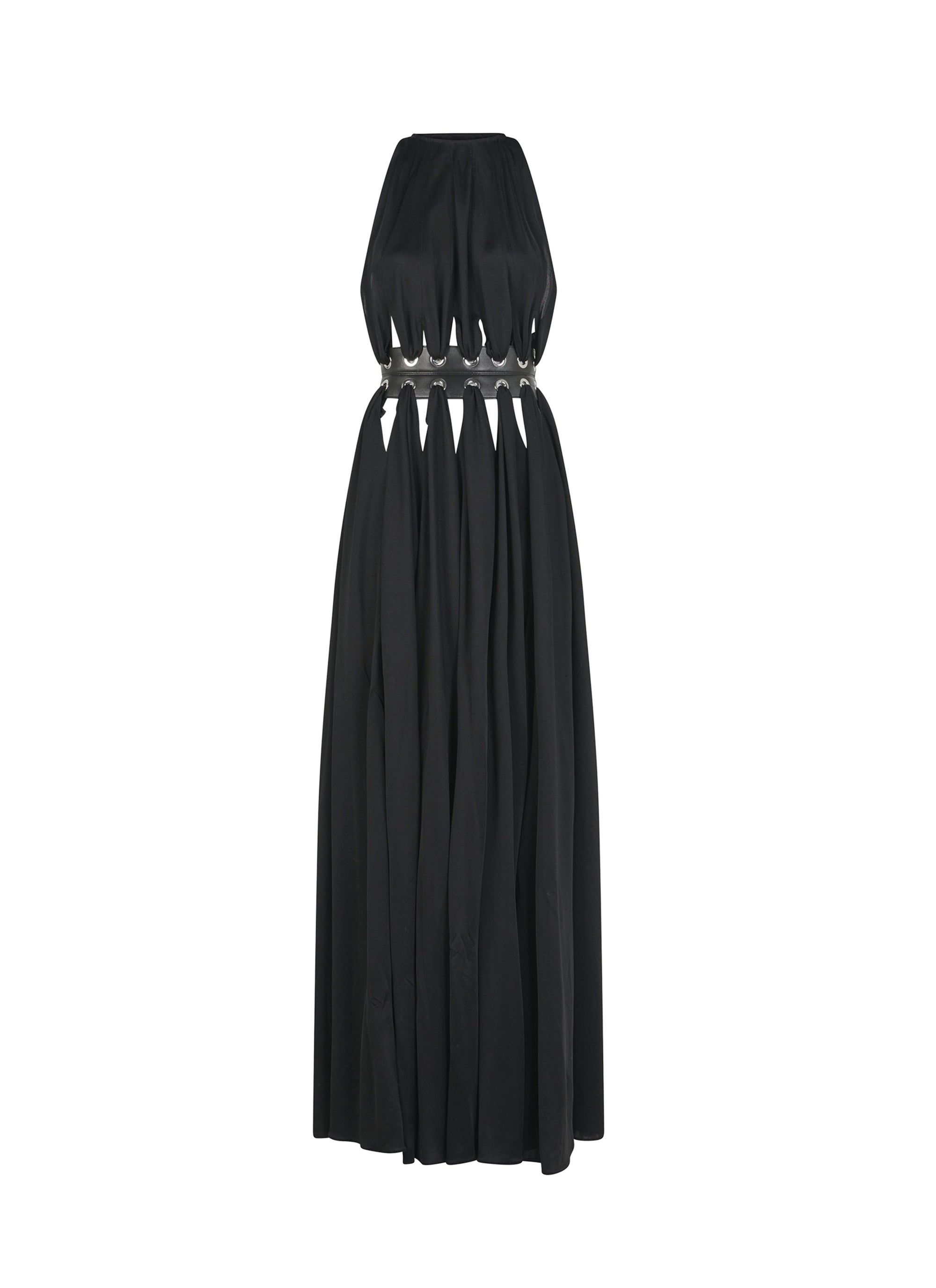 Fluid goddess maxi dress - Black Alaïa