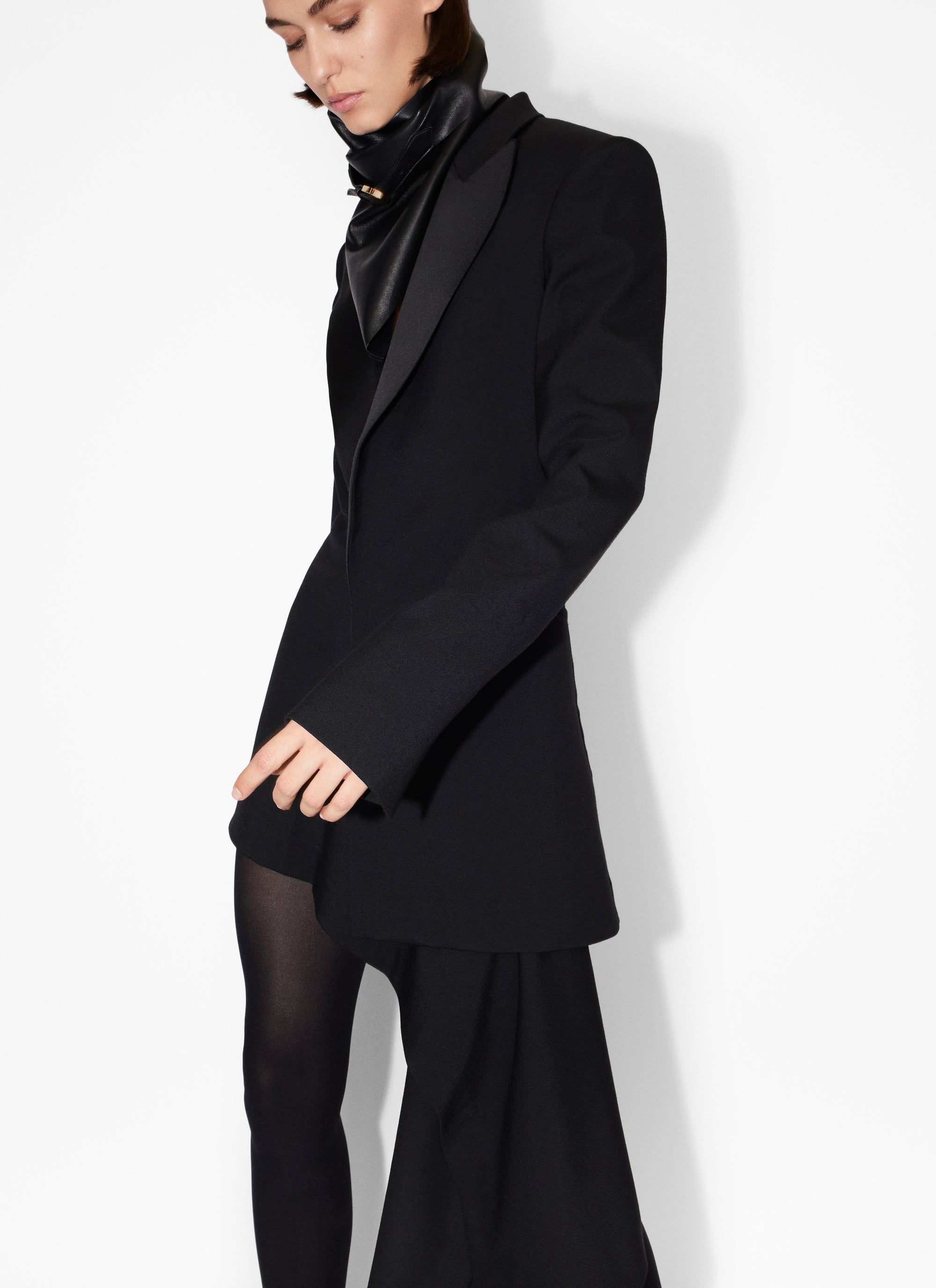 Robe ajustée en laine - Noir Alaïa