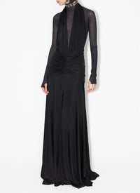 Robe déesse fluide - Noir Alaïa