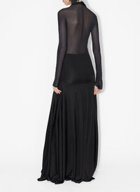 Robe déesse fluide - Noir Alaïa
