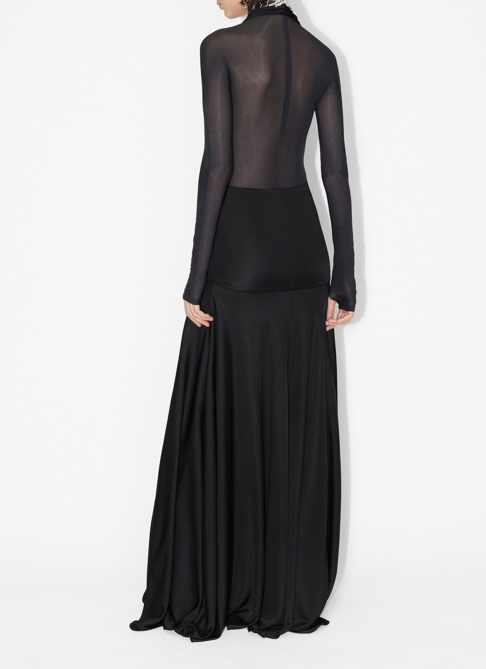 Robe déesse fluide - Noir Alaïa
