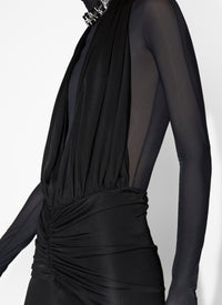 Robe déesse fluide - Noir Alaïa