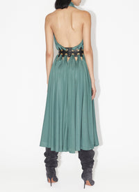 Robe mini déesse fluide - Sauge