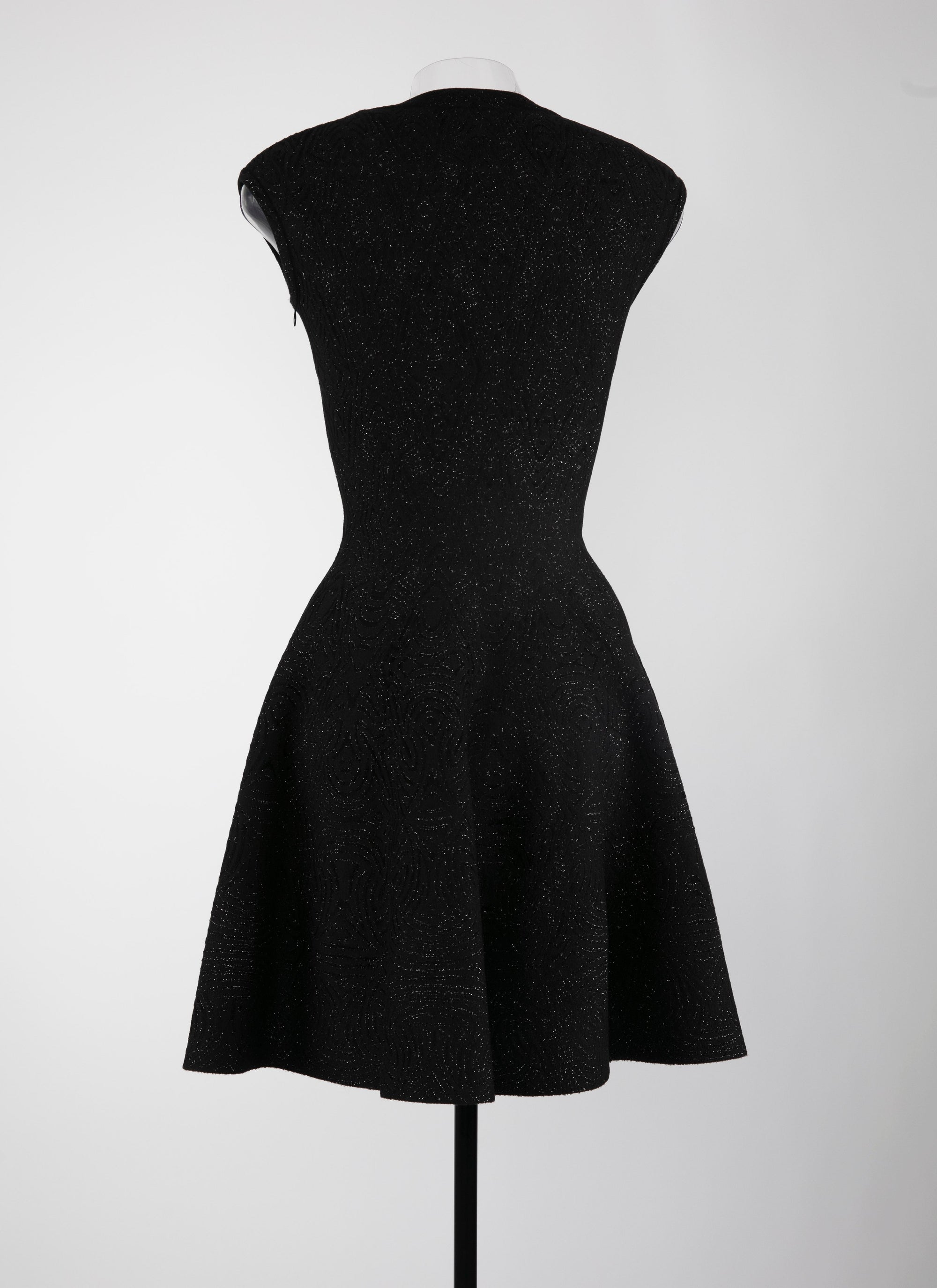 Robe évasée à motif graphique - Noir Brillant