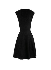 Robe évasée à motif graphique - Noir Brillant