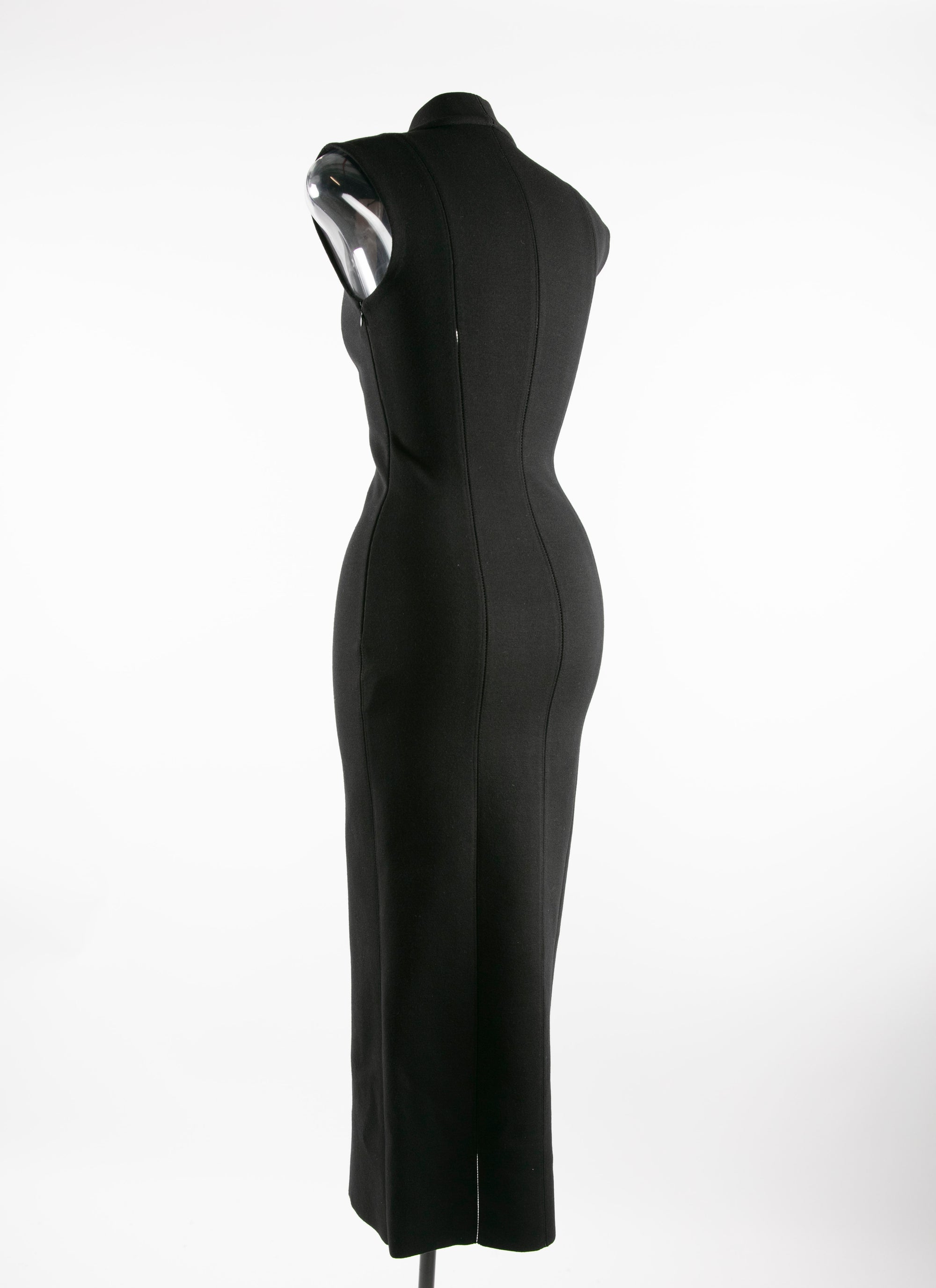 Robe longue en laine - Noir