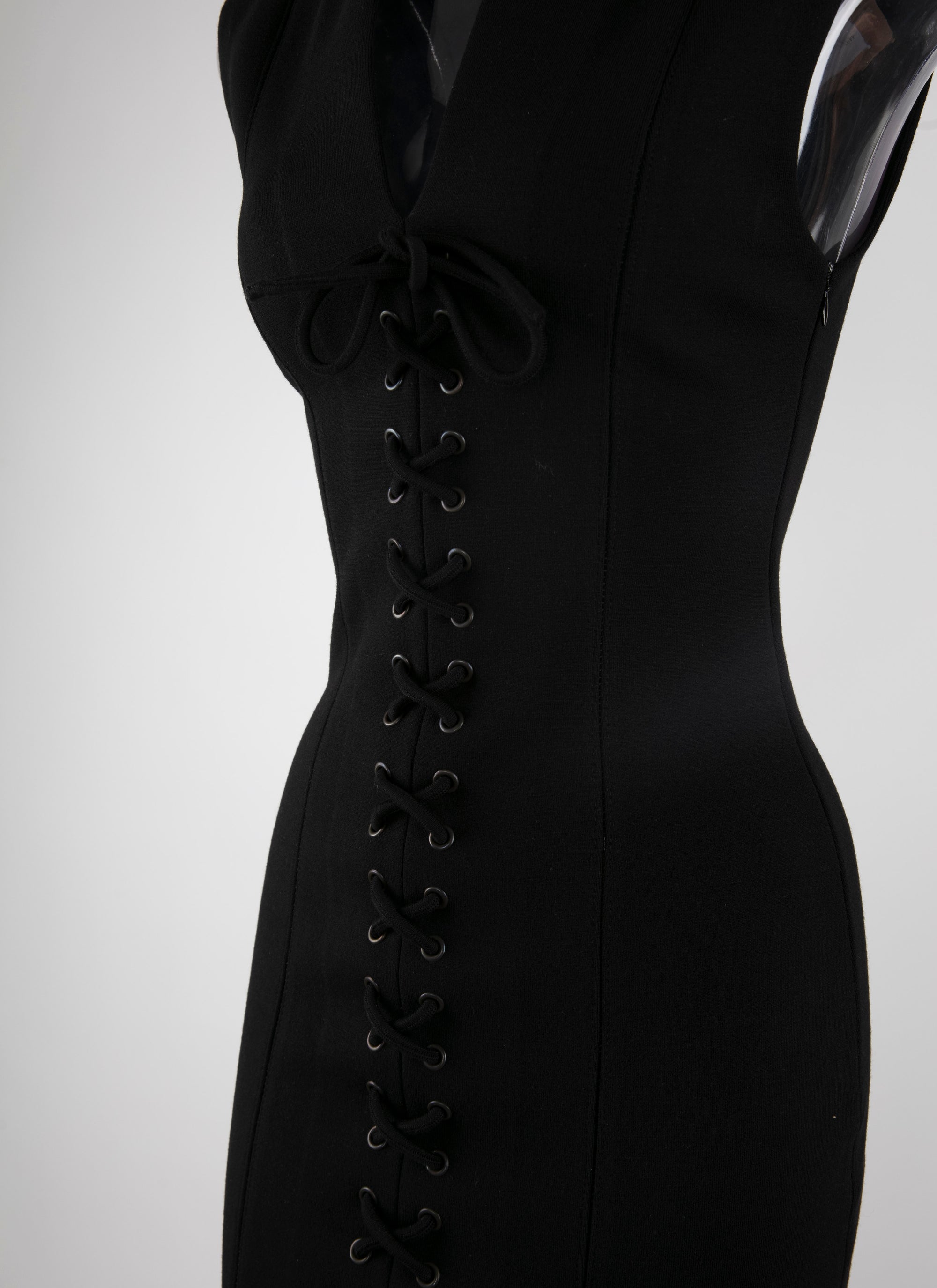 Robe longue en laine - Noir