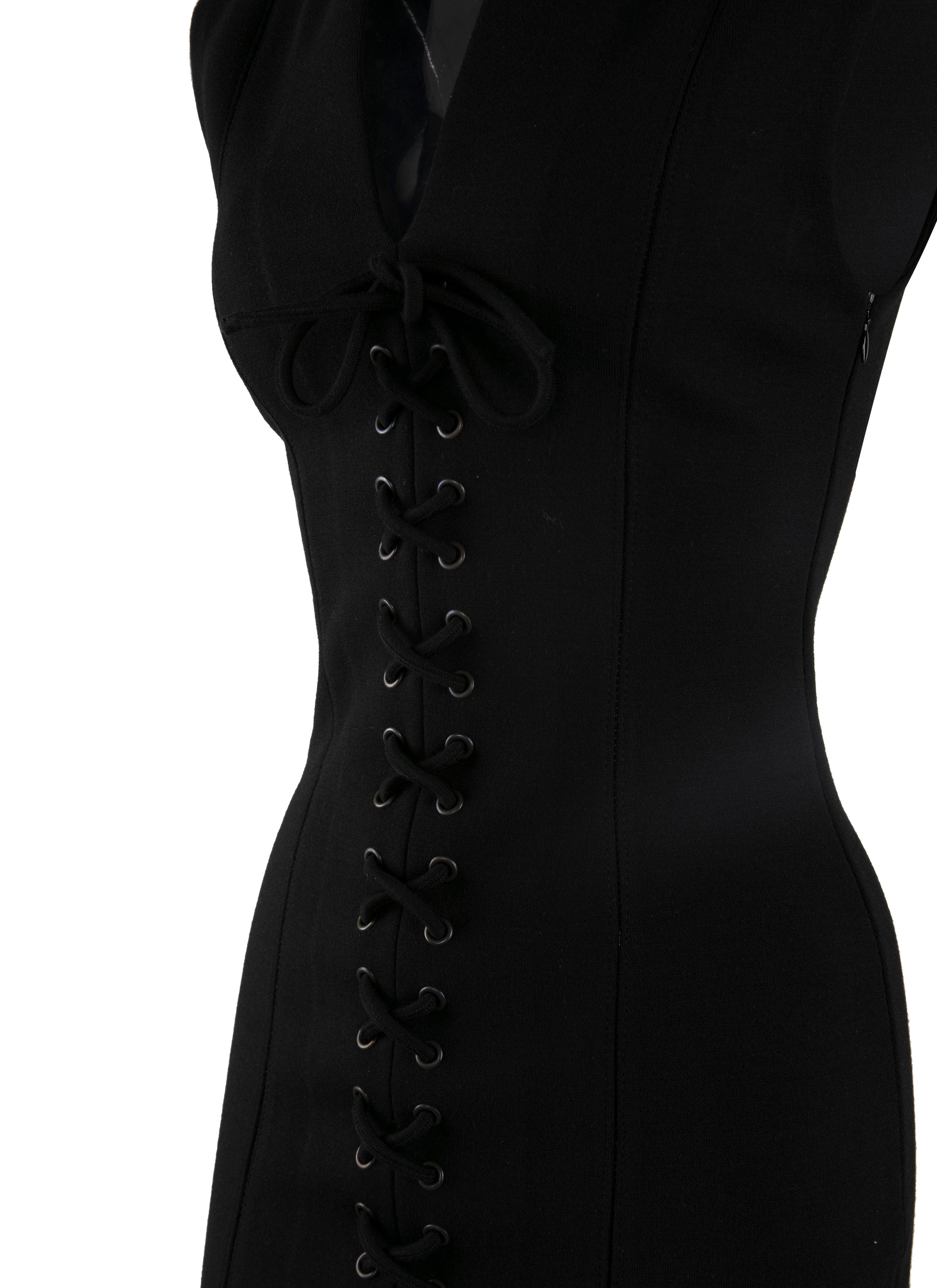 Wool maxi dress - Black