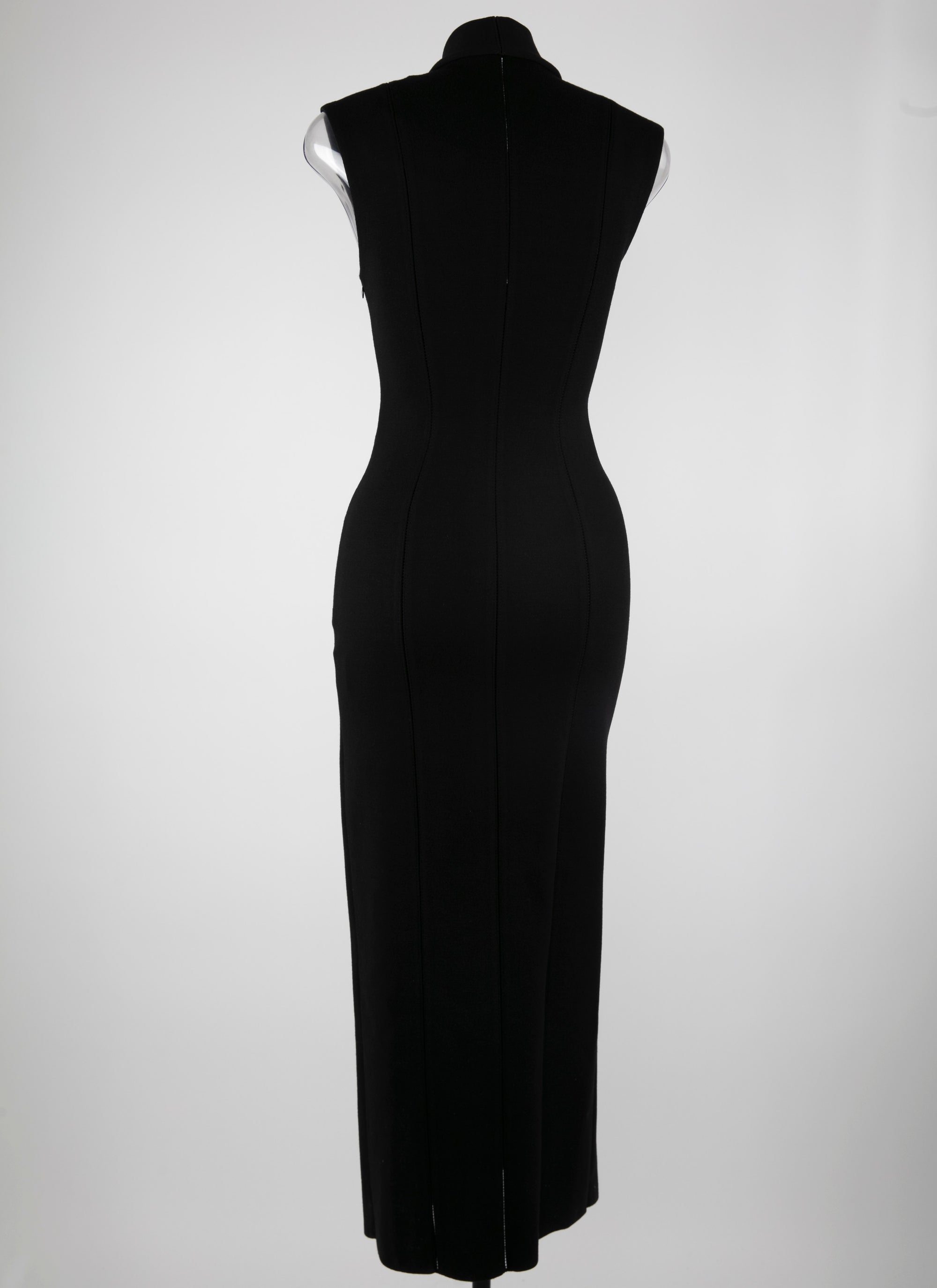 Robe longue en laine - Noir