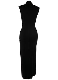 Wool maxi dress - Black