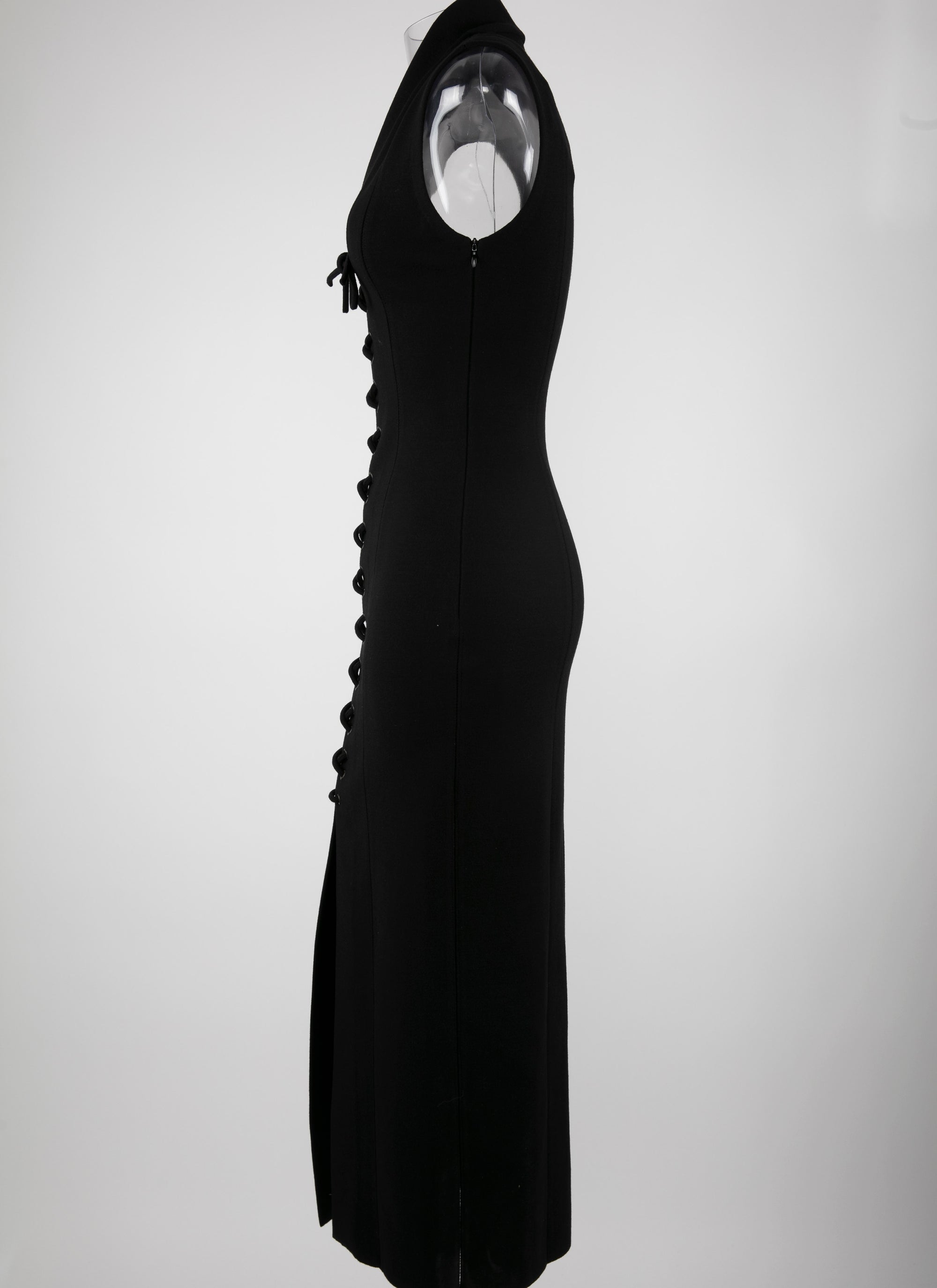 Robe longue en laine - Noir