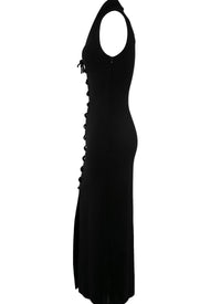 Wool maxi dress - Black