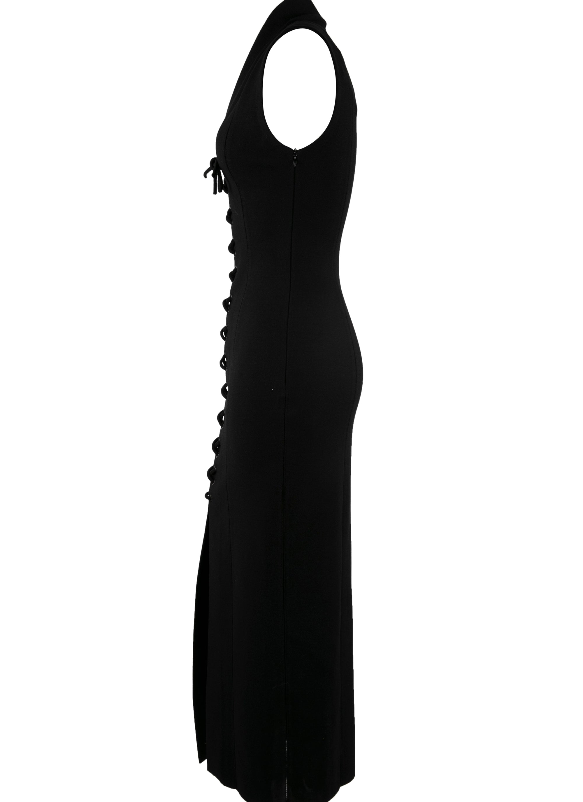 Wool maxi dress - Black