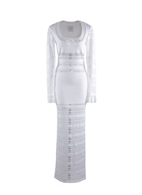 Robe longue à manches longues - Blanc