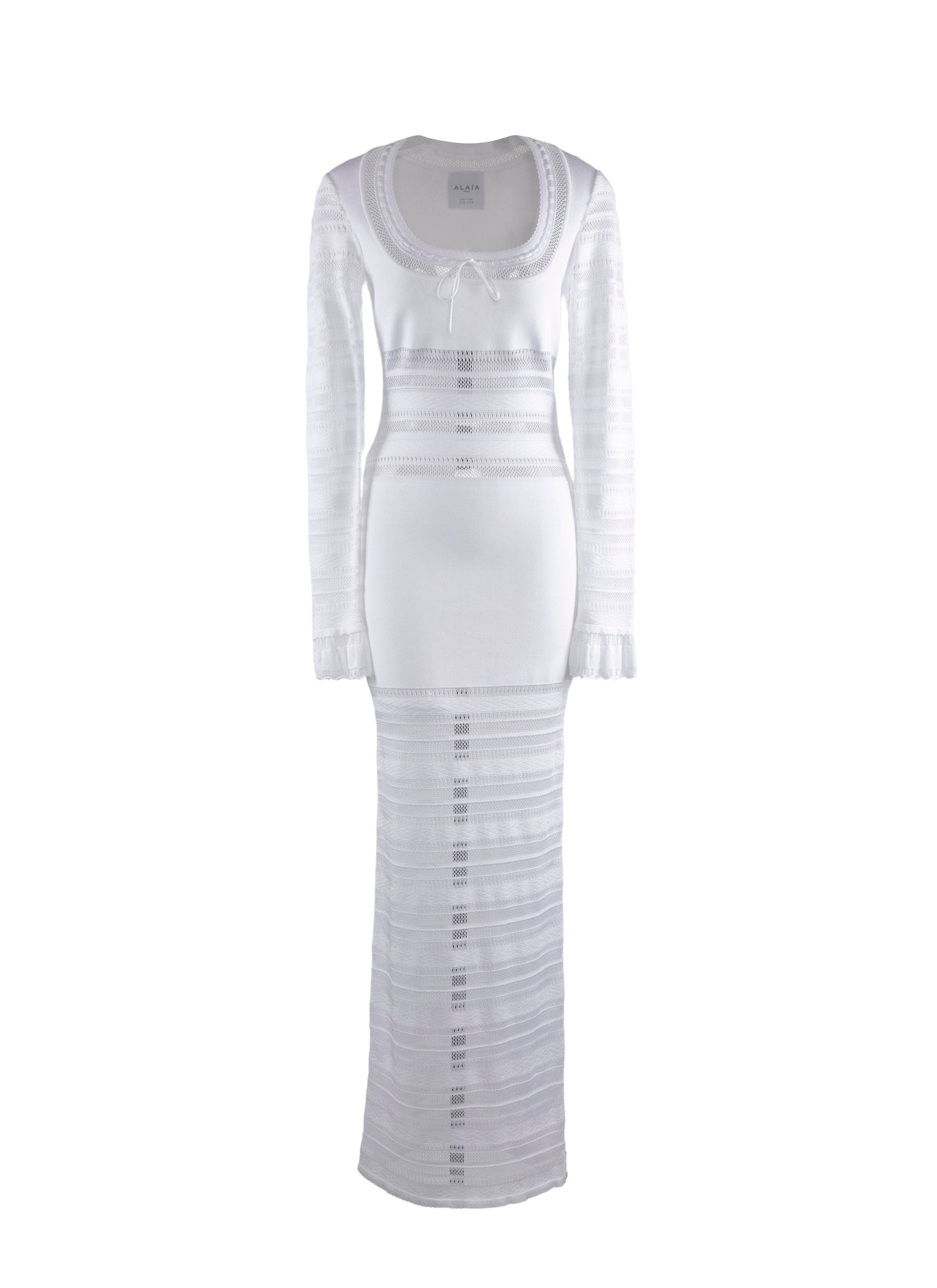 Robe longue à manches longues - Blanc