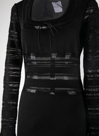 Robe longue à manches longues - Noir