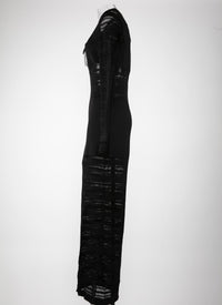 Robe longue à manches longues - Noir