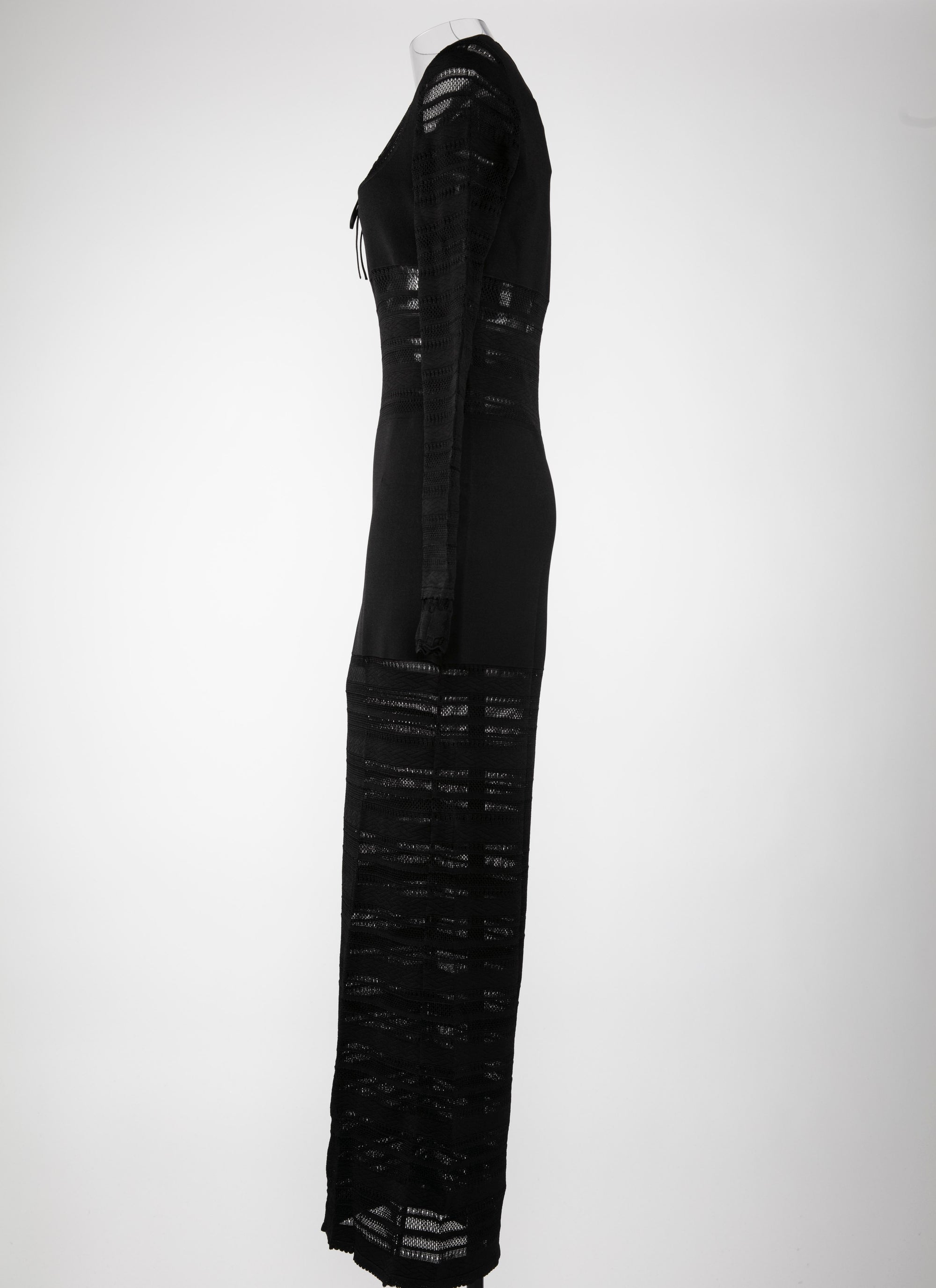 Robe longue à manches longues - Noir