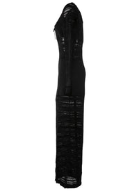 Robe longue à manches longues - Noir