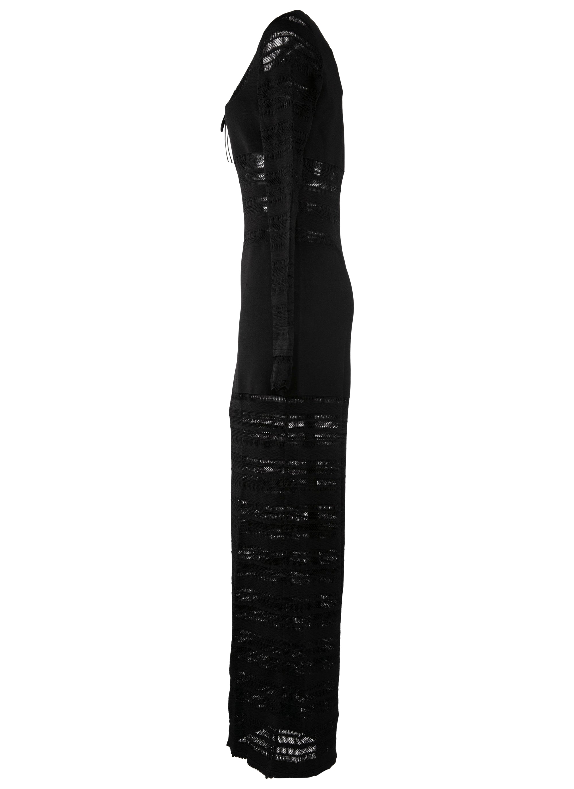 Robe longue à manches longues - Noir