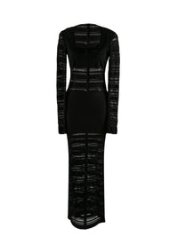 Robe longue à manches longues - Noir