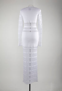 Robe longue à manches longues - Blanc
