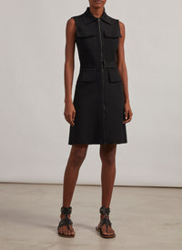 Robe polo zippée - Noir