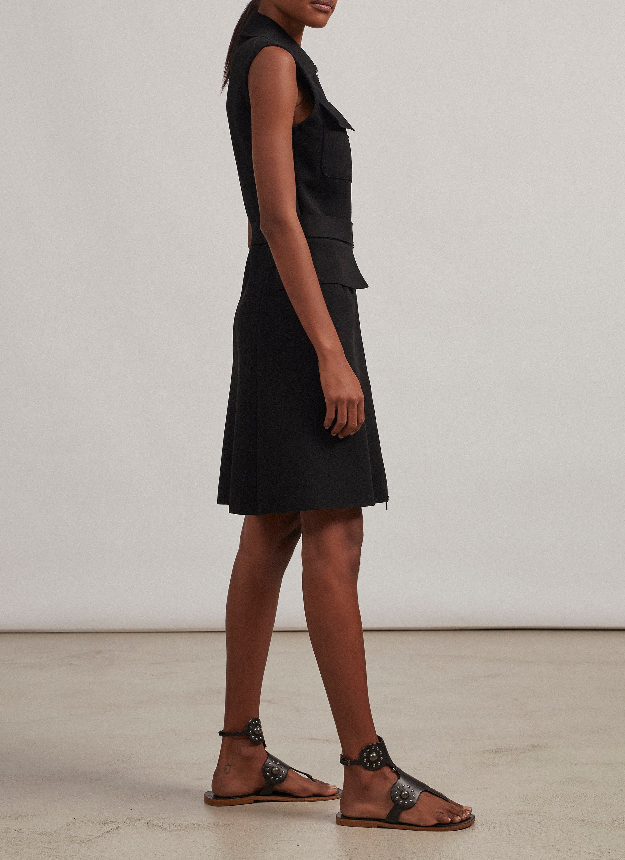Robe polo zippée - Noir